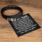 To My Dad Vegan Leather Bracelet - Gift for Dad from Daughter - Father's Day Gift - Dad Birthday Present - Christmas Jewelry Gift for Dad
