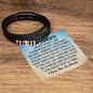 Apology Gift For Man - I'm Sorry Gift For Him - Vegan Leather Mens Bracelet - Forgiveness Gift For Boyfriend - Forgive Me Gift For Husband