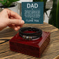Funny Fathers Day Gift - Vegan Leather Bracelet for Dad - Thanks for Wiping My Butt - Gift from Daughter - Gift from Son