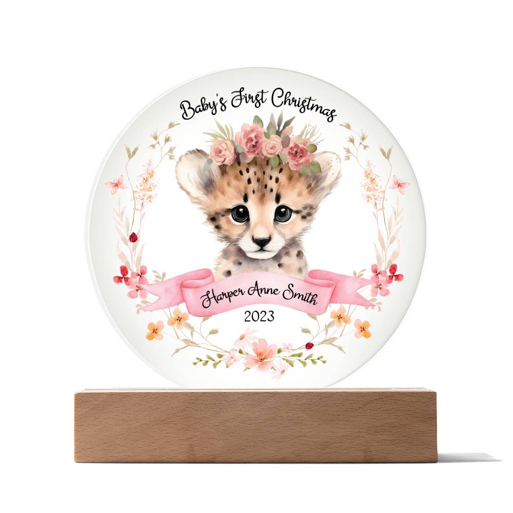 Baby's 1st Cheetah Girl 20231008 Acrylic Circle Template