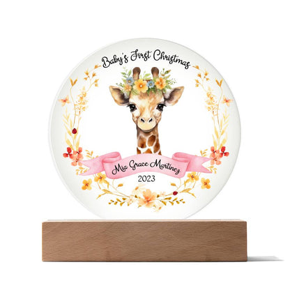 Baby's 1st Giraffe Girl 20231008 Acrylic Circle Template