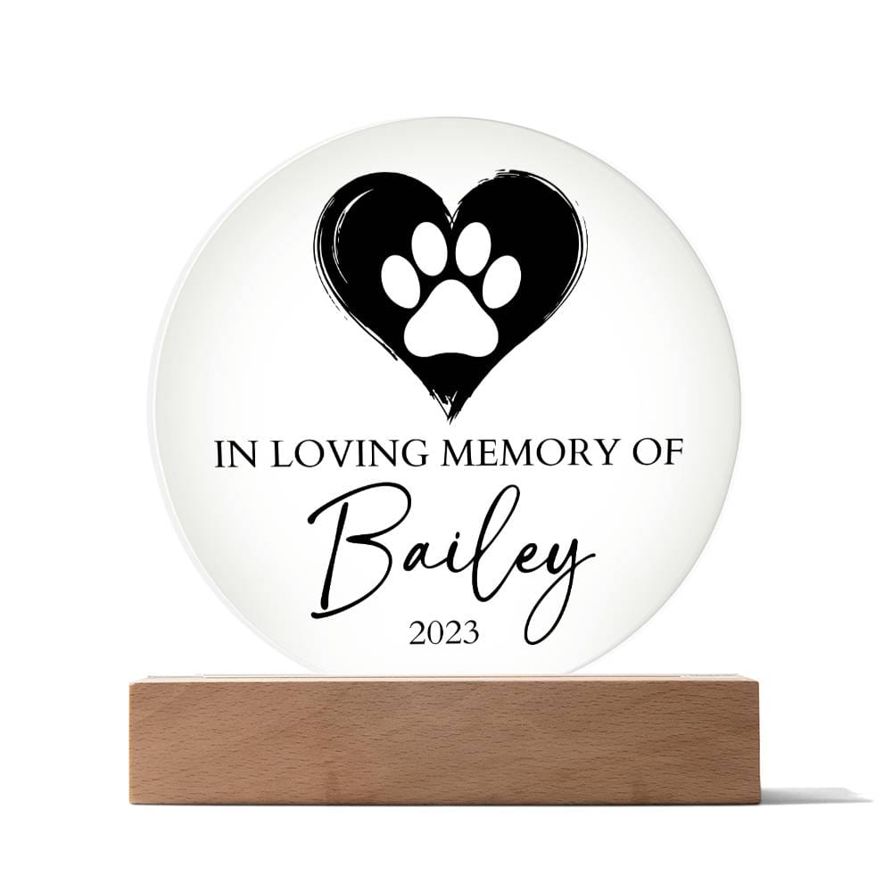 Personalized Pet Memorial Sign, Custom Dog Loss Gift, Remembrance Rainbow Bridge, Personalized Dog Angel Acrylic Plaque Custom Pet Loss Gift