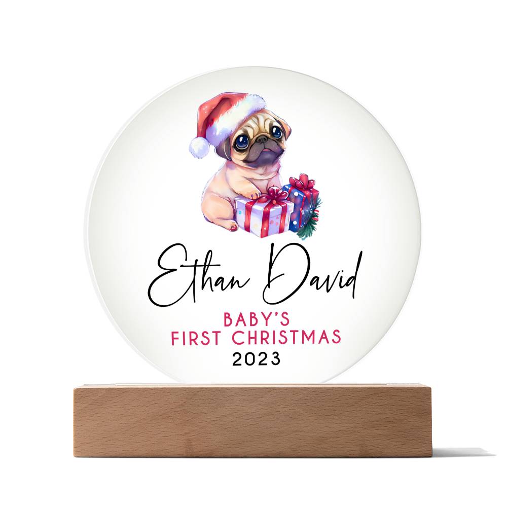 1st Xmas Pug 20231008 Acrylic Circle Template