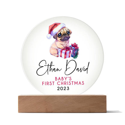 1st Xmas Pug 20231008 Acrylic Circle Template