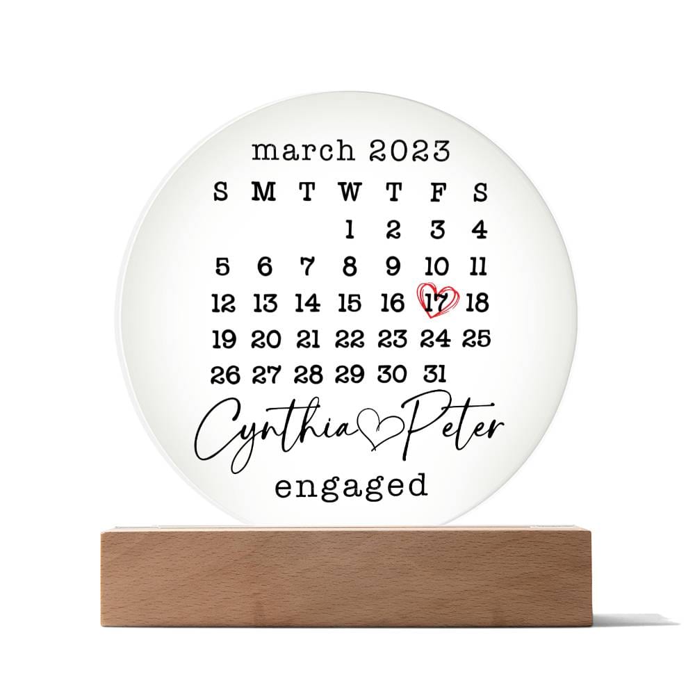 Engaged Calendar 20231008 Acrylic Circle Template