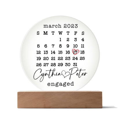 Engaged Calendar 20231008 Acrylic Circle Template