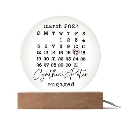 Engaged Calendar 20231008 Acrylic Circle Template