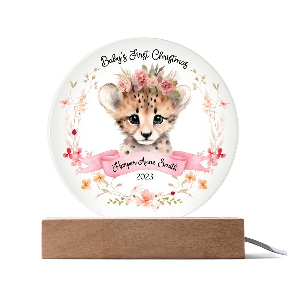 Baby's 1st Cheetah Girl 20231008 Acrylic Circle Template