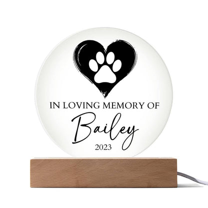 Personalized Pet Memorial Sign, Custom Dog Loss Gift, Remembrance Rainbow Bridge, Personalized Dog Angel Acrylic Plaque Custom Pet Loss Gift