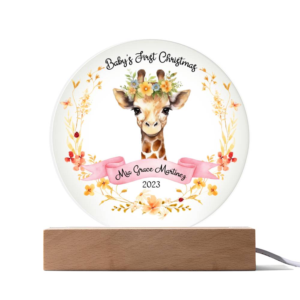 Baby's 1st Giraffe Girl 20231008 Acrylic Circle Template