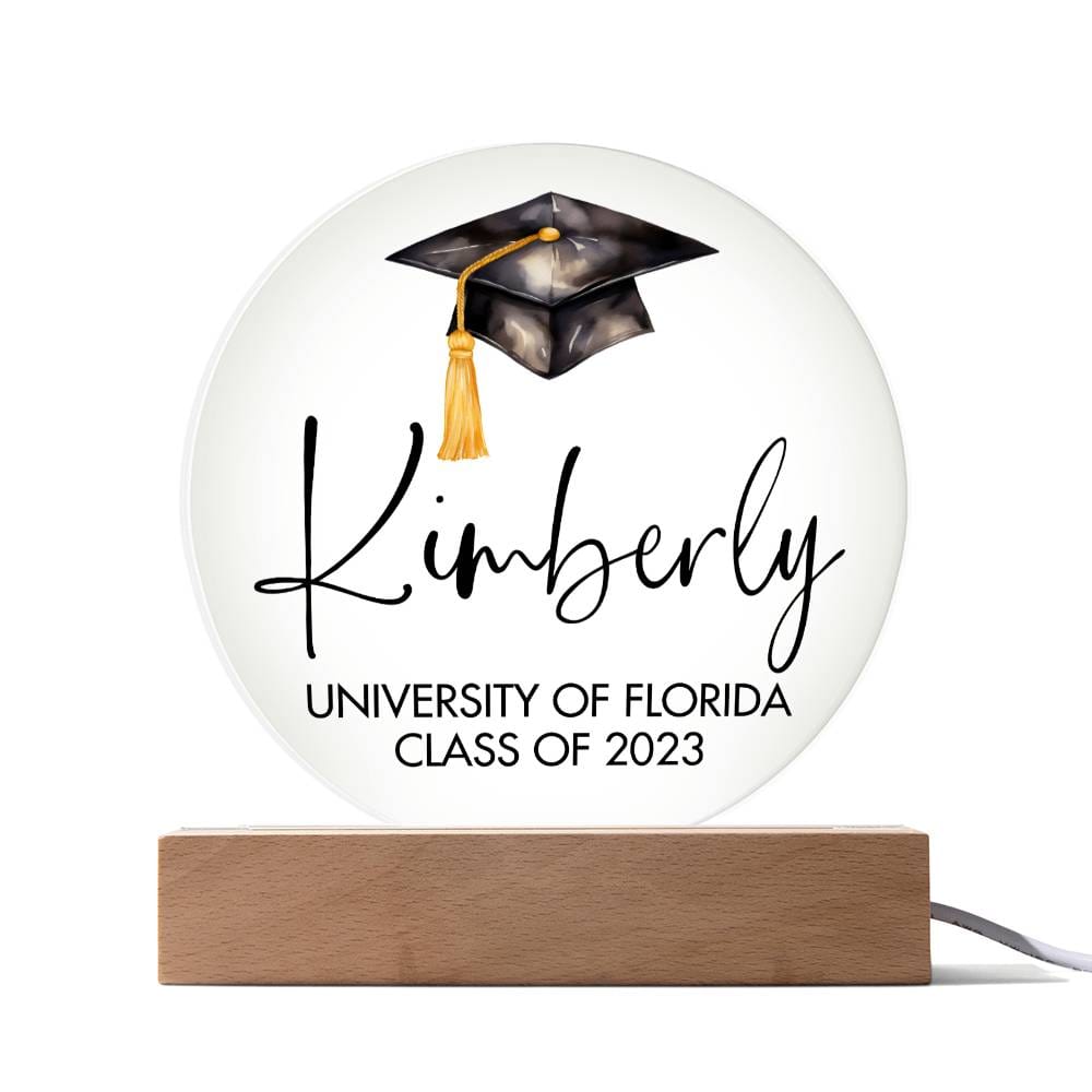 Personalized Graduation Sign, Custom College Graduation Gift, Class of 2023 Graduate Acrylic Plaque, Graduation Night Light