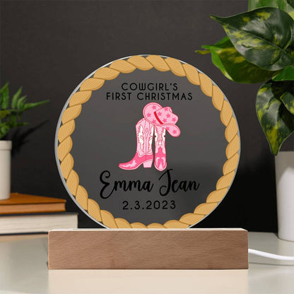 Cowgirl's 1st Xmas 20231008 Acrylic Circle Template