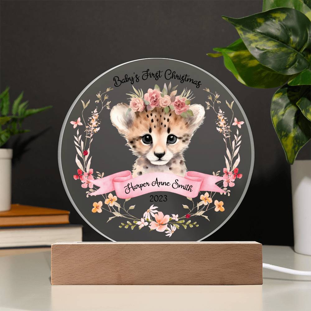 Baby's 1st Cheetah Girl 20231008 Acrylic Circle Template