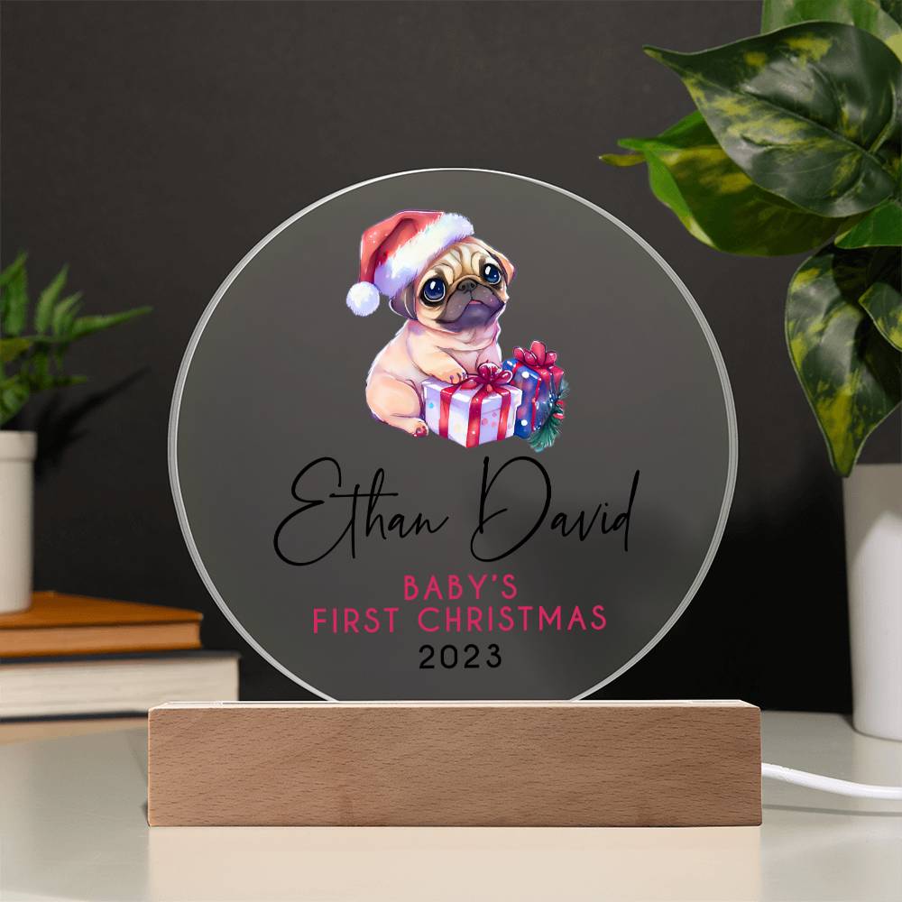 1st Xmas Pug 20231008 Acrylic Circle Template