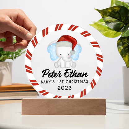 1st Xmas Elephant Boy 20231008 Acrylic Circle Template