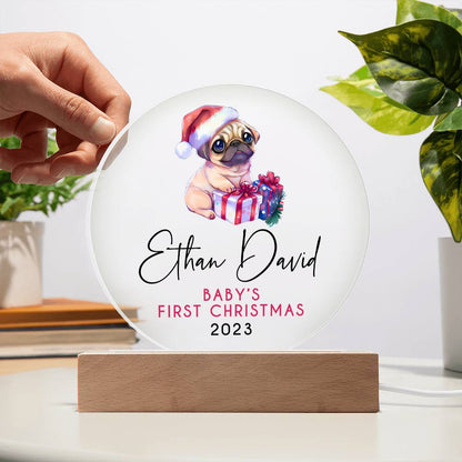 1st Xmas Pug 20231008 Acrylic Circle Template