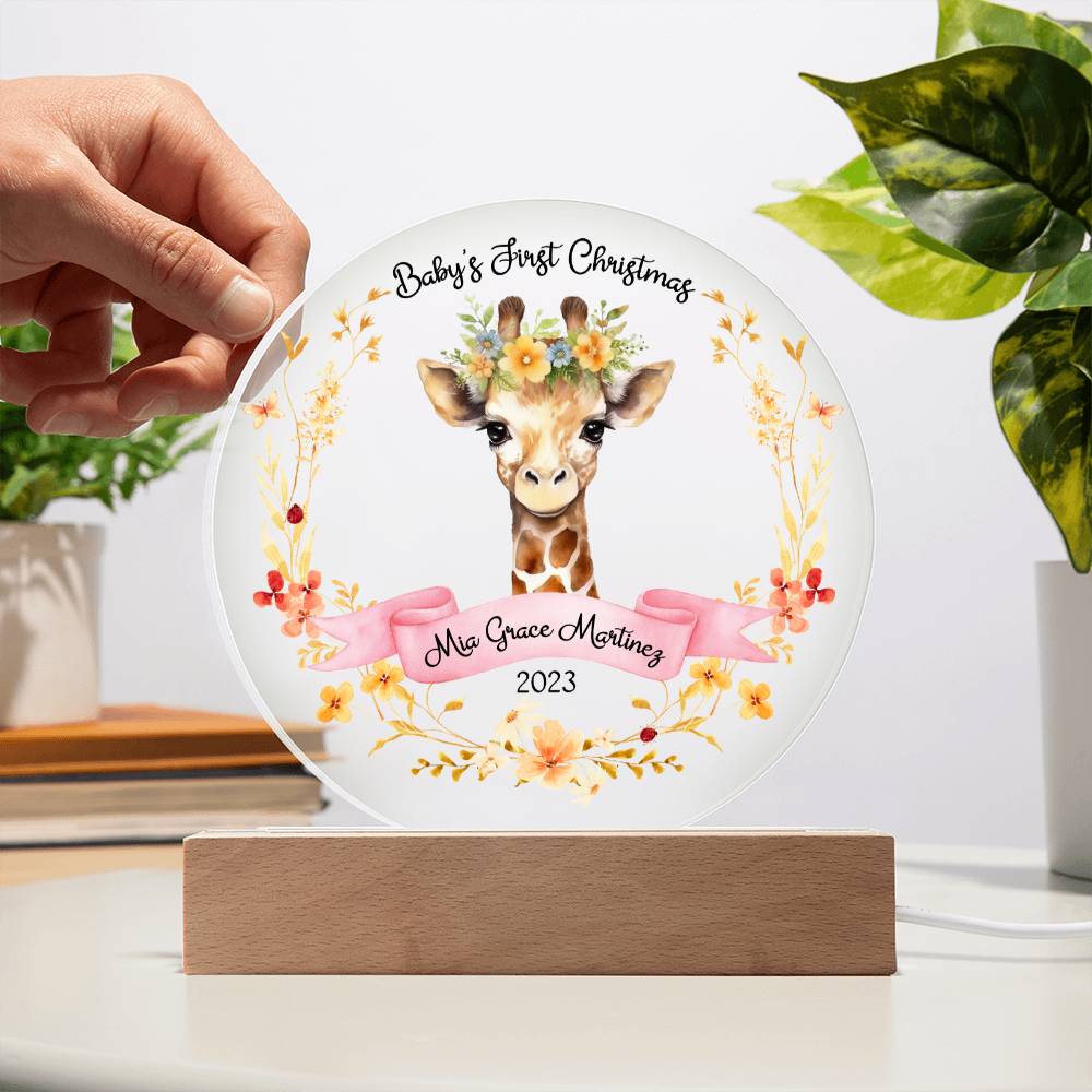 Baby's 1st Giraffe Girl 20231008 Acrylic Circle Template