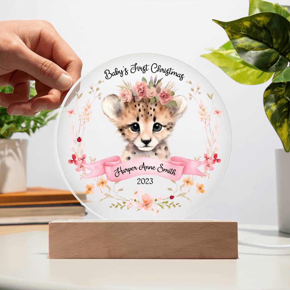 Baby's 1st Cheetah Girl 20231008 Acrylic Circle Template