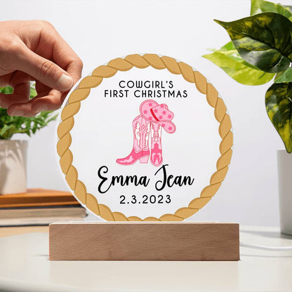 Cowgirl's 1st Xmas 20231008 Acrylic Circle Template