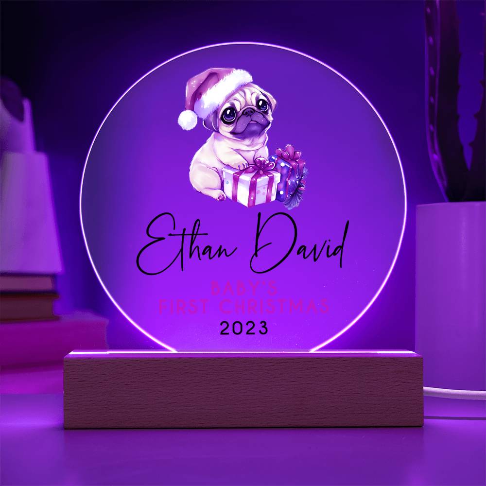 1st Xmas Pug 20231008 Acrylic Circle Template