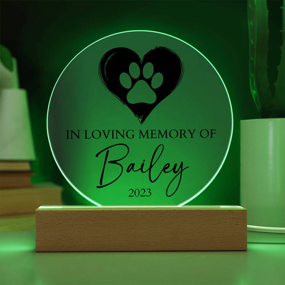 Personalized Pet Memorial Sign, Custom Dog Loss Gift, Remembrance Rainbow Bridge, Personalized Dog Angel Acrylic Plaque Custom Pet Loss Gift