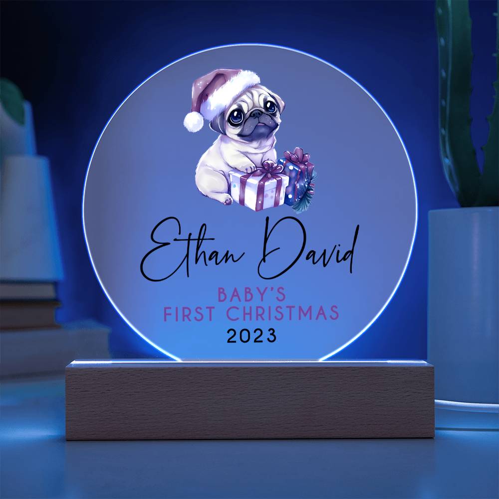 1st Xmas Pug 20231008 Acrylic Circle Template