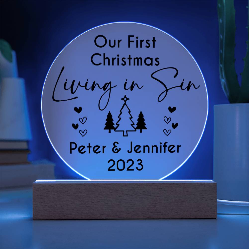 1st Xmas Living in Sin 20231008 Acrylic Circle Template