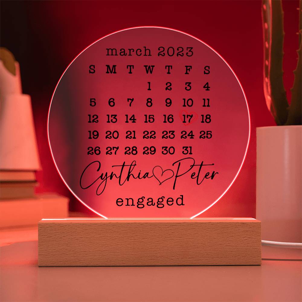 Engaged Calendar 20231008 Acrylic Circle Template