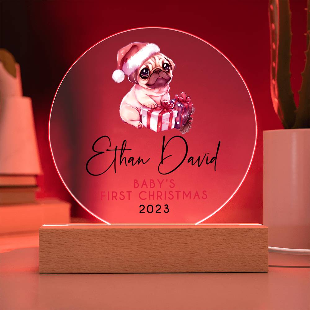 1st Xmas Pug 20231008 Acrylic Circle Template