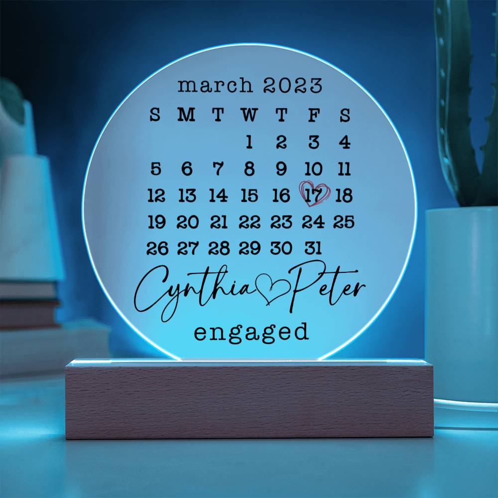 Engaged Calendar 20231008 Acrylic Circle Template