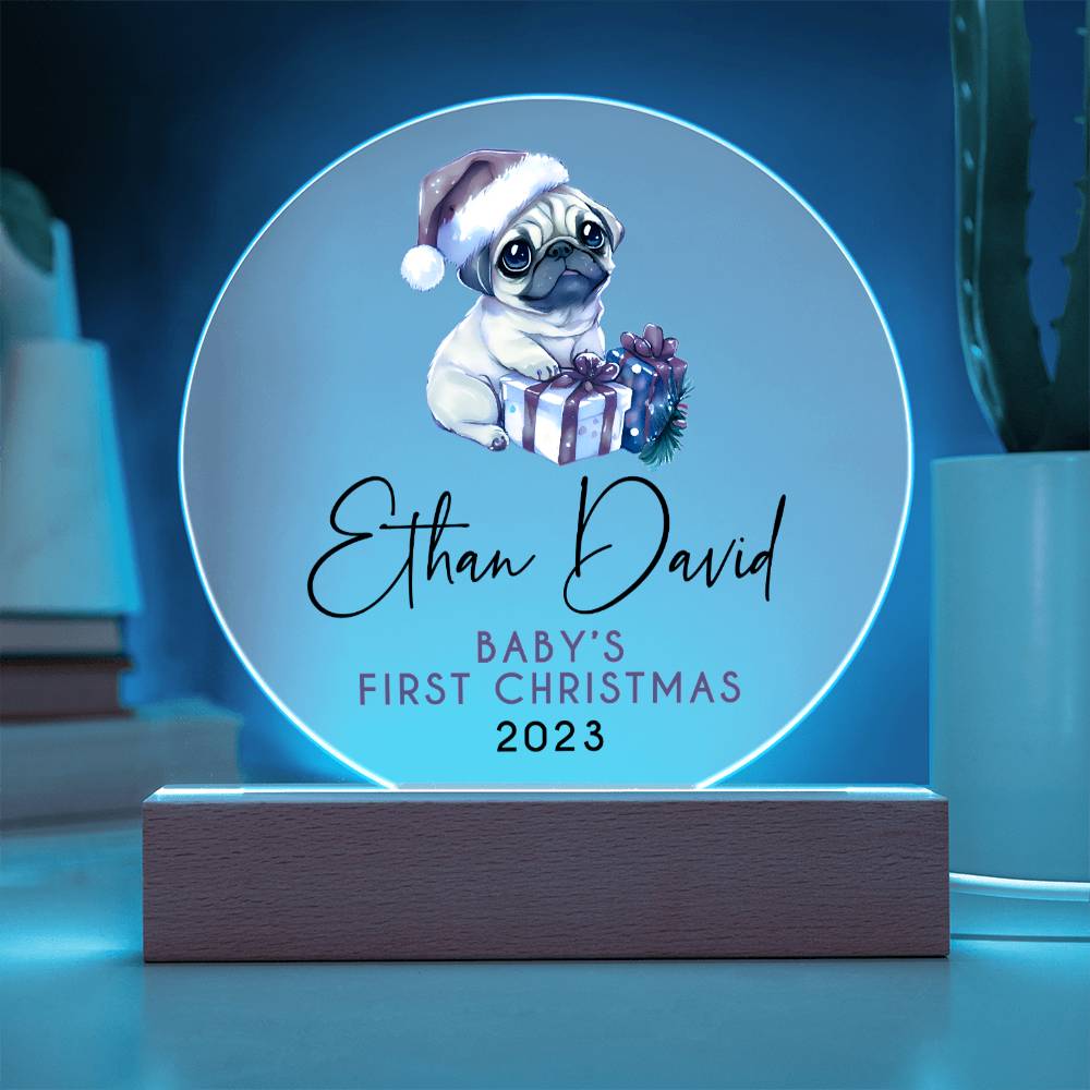 1st Xmas Pug 20231008 Acrylic Circle Template