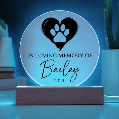 Personalized Pet Memorial Sign, Custom Dog Loss Gift, Remembrance Rainbow Bridge, Personalized Dog Angel Acrylic Plaque Custom Pet Loss Gift