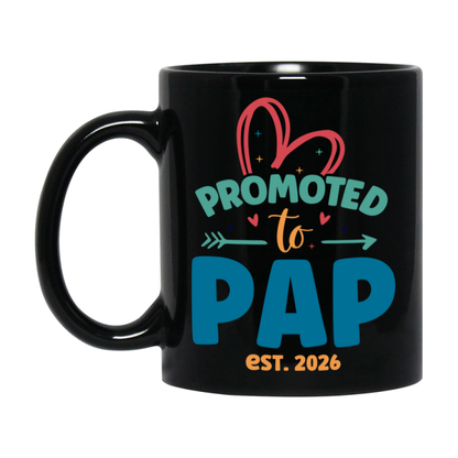 Promoted To Pap Est. 2026 Coffee Mug – New Pap Gift – Pregnancy Announcement Mug For New Baby