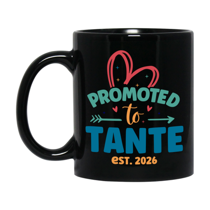 Promoted To Tante Est. 2026 Coffee Mug – New Tante Gift – Pregnancy Announcement Mug For New Baby