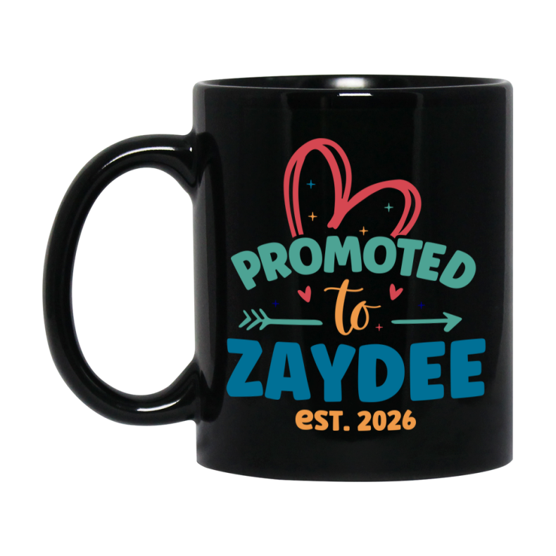 Promoted To Zaydee Est. 2026 Coffee Mug – New Zaydee Gift – Pregnancy Announcement Mug For New Baby