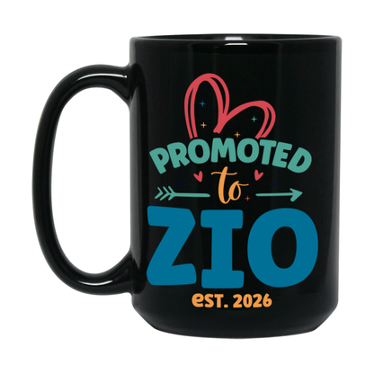 Promoted To Zio Est. 2026 Coffee Mug – New Zio Gift – Pregnancy Announcement Mug For New Baby