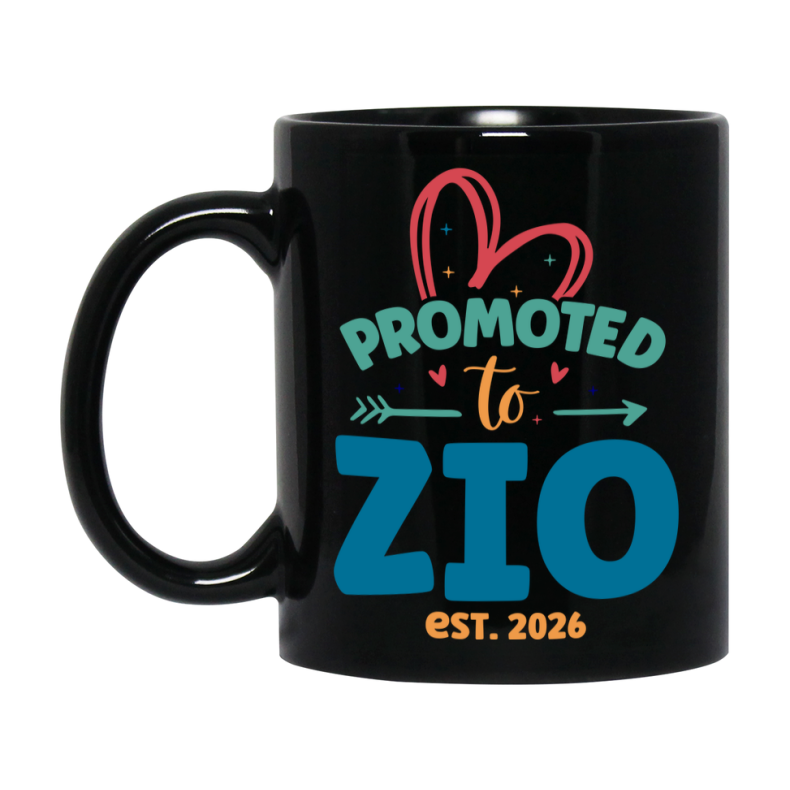 Promoted To Zio Est. 2026 Coffee Mug – New Zio Gift – Pregnancy Announcement Mug For New Baby