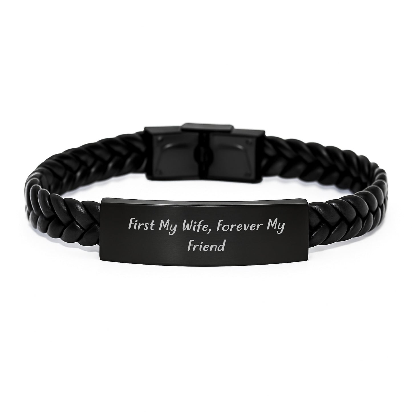 Wife Gift Ideas, Interlaced Leather Bracelet, Forever My Friend, Gifts from Men to Wife, Graduation Unique Gifts for Her - Image 1