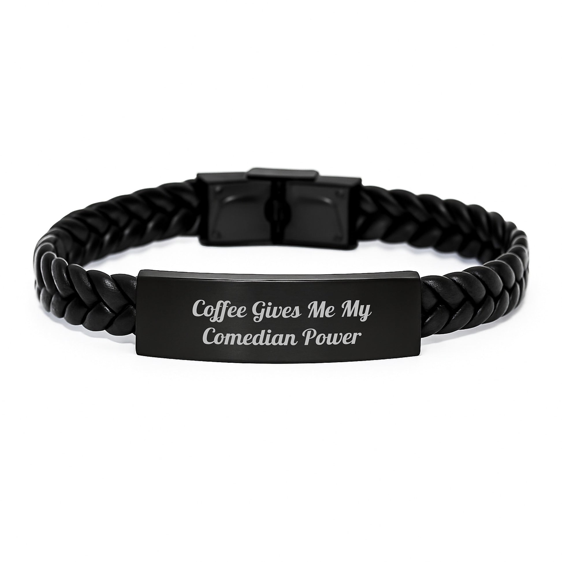 Funny Comedian Quotes Inspired Interlaced Leather Bracelet Gifts for Men Comedian Friends from Family - Image 1