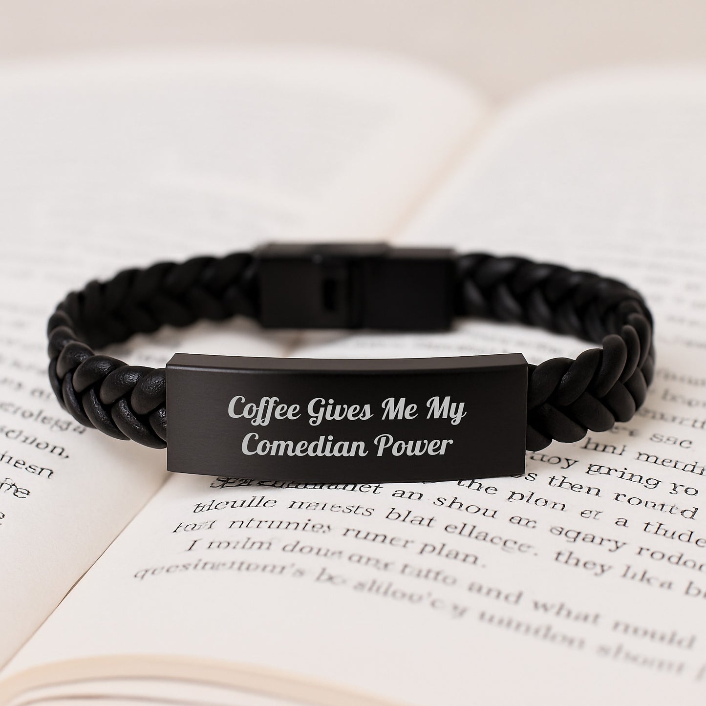 Funny Comedian Quotes Inspired Interlaced Leather Bracelet Gifts for Men Comedian Friends from Family - Image 3