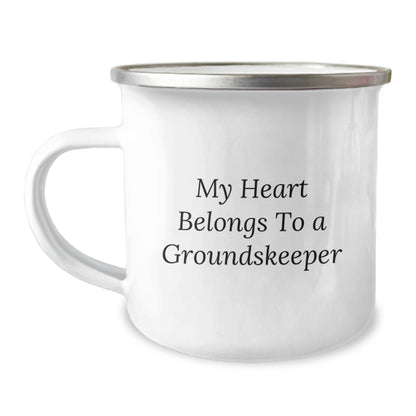 Funny groundskeeper Quotes Gifts from Family to groundskeeper Men Christmas Unique Mugs, My Heart Belongs To A groundskeeper Lover Camping Mug, groundskeeper Enthusiast Mug - Image 1