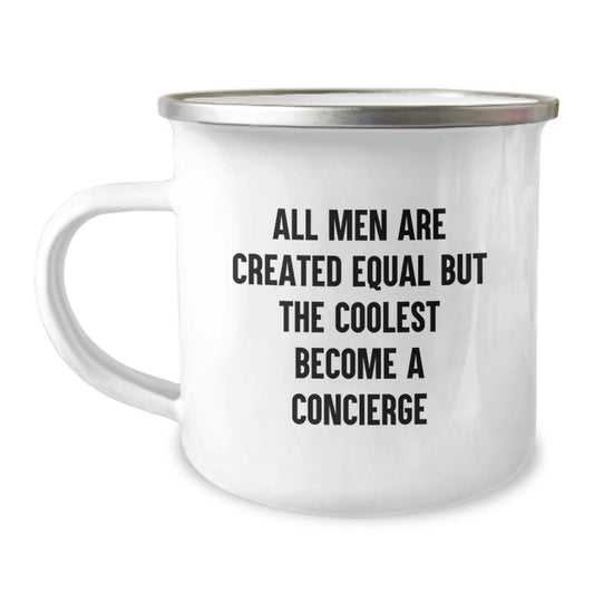 Gifts from Men to Concierge Friends on Valentine's - Funny Camping Mug for Concierges, Coolest Become a Concierge - Image 1