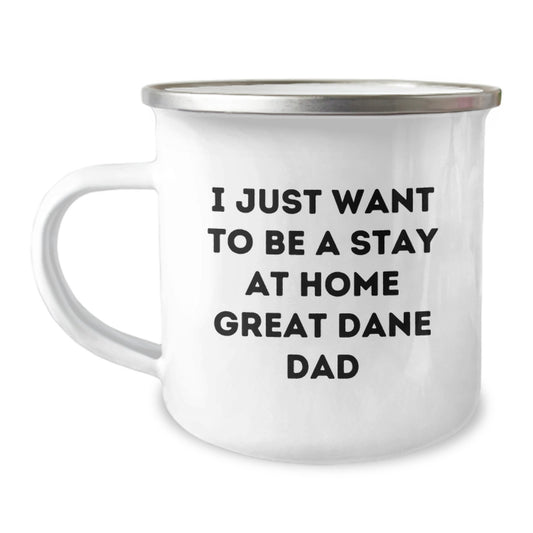 Funny Great Dane Dog Dad Camping Mug, Great Dane Dog Gifts for Him, Valentine's Unique Gifts from Men, Great Dane Dog Enthusiasts Gifts for Home - Image 1