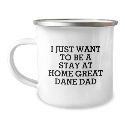 Great Dane Dog Dad Camping Mug - Funny Quote for Valentine's Gifts from Men to Great Dane Dog Owners - Image 1