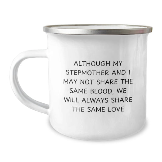 Funny Stepmother Gift for Her - Camping Mug with Inspirational Quote: 'Share the Same Love', Perfect Step-Mom Gifts for Christmas, Unique Stepmother Christmas Unique Gifts from Family - Image 1