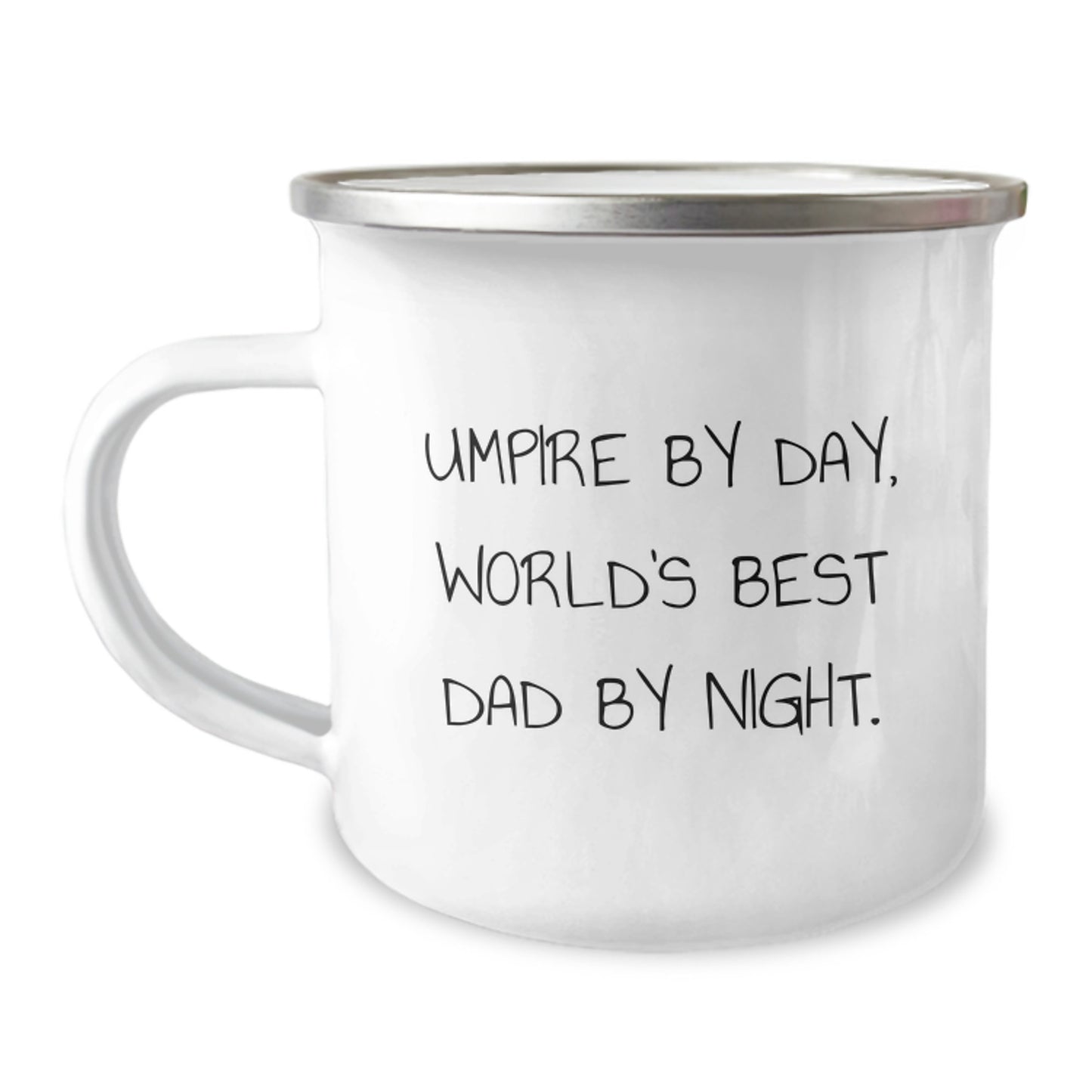 Funny Umpire Gifts for Umpire Enthusiasts - Birthday Unique Gifts from Dad, Umpire By Day, World's Best Dad By Night. - Camping Mug - Image 1
