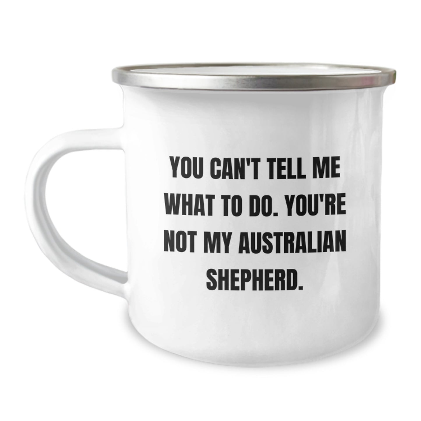 Australian Shepherd Dog Camping Mug Funny Gift from Friends for Birthday - Image 1