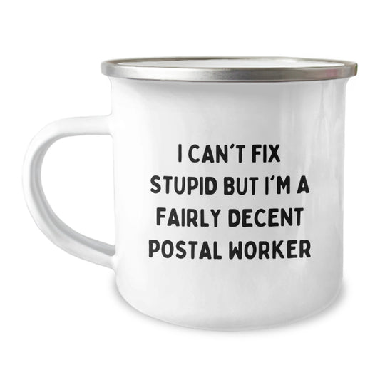 Funny Postal Worker Gifts for Men - I'm A Decent Postal Worker Christmas Unique Mugs for Camping Lovers - Image 1