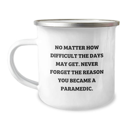 Rescue Worker Camping Mug, Gifts from Family to Rescue Worker Graduates, Inspirational Quote, 12 oz Stainless Steel - Image 1