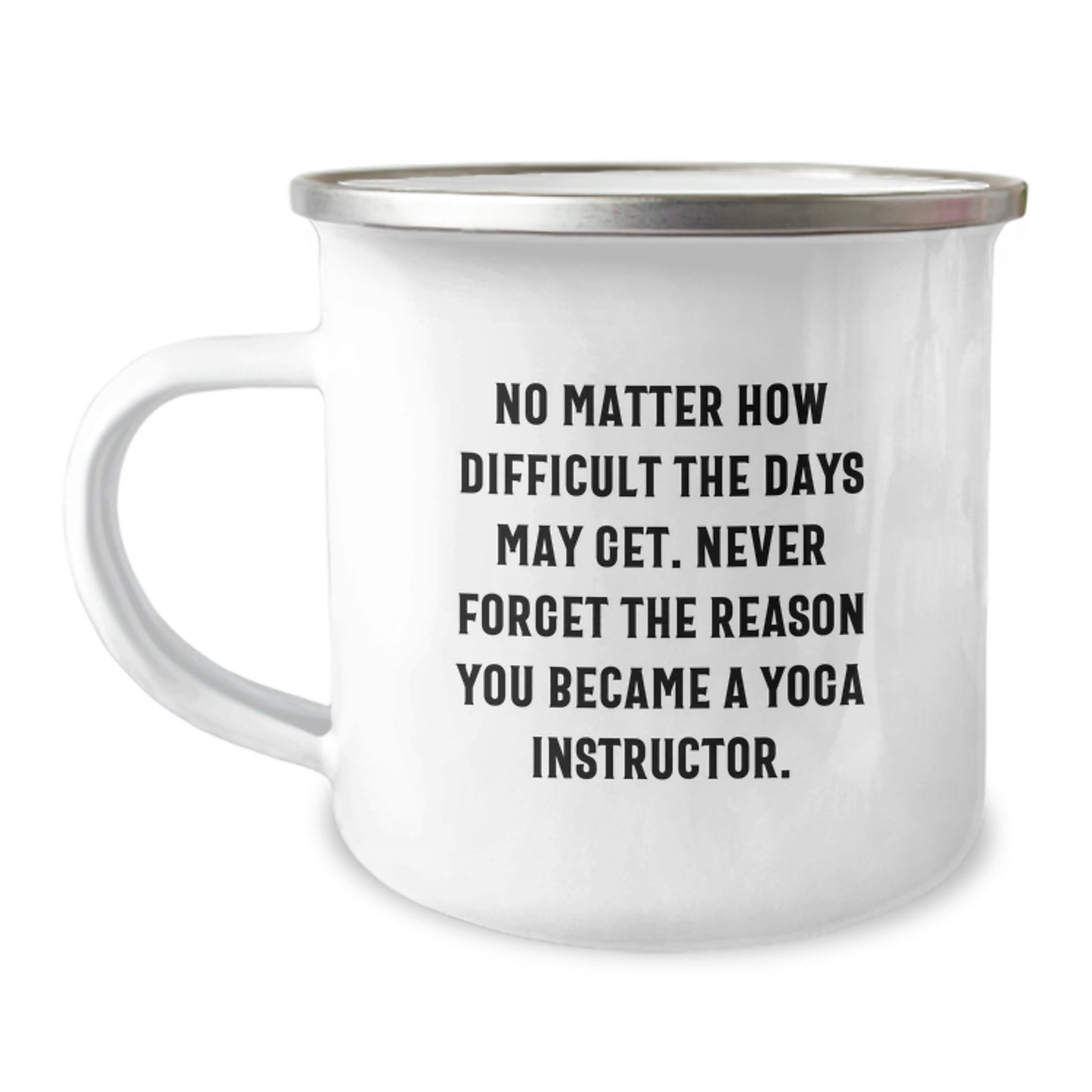 Funny Yoga Instructor Gifts - Camping Mug, Inspirational Quote for Yoga Lover, Christmas Unique Presents from Friends to Men Women Family Coworkers - Image 1